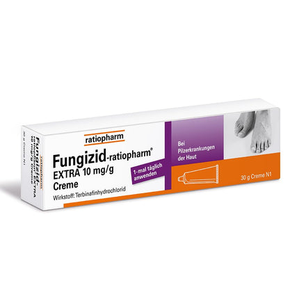 Fungicide ratiopharm EXTRA cream – quick treatment of fungal skin infections such as: B. Athlete's foot, 30 g