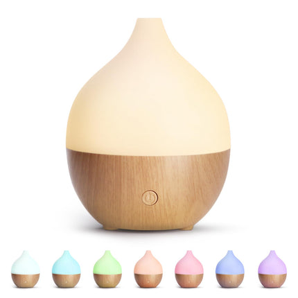 SALKING Aroma Diffuser, 100ml Small Ultrasonic Aromatherapy Diffuser for Essential Oils, with Automatic Shut-Off Function, Warm White Light, White Wood Grain Diffuser for Home, Office, or Yoga