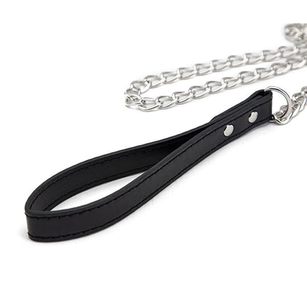 AROROMI Fetish SM Restraints Collars Bondage Leather Collar Adult Sex Toys Flirt SM Collar Leash Chains Set