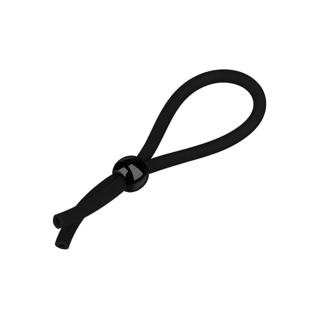 EIS Adjustable Silicone Penis Ring 1-6 cm | Stretchy Cock Ring for Men and Couples | Sex Toy for Penis and Testicles | Enlargement: up to 6 cm wide | Color: Black