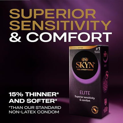 SKYN LifeStyles Elite Condoms, Synthetic Polyisoprene Condoms, Latex-Free, 36 Count (Packaging May Vary)