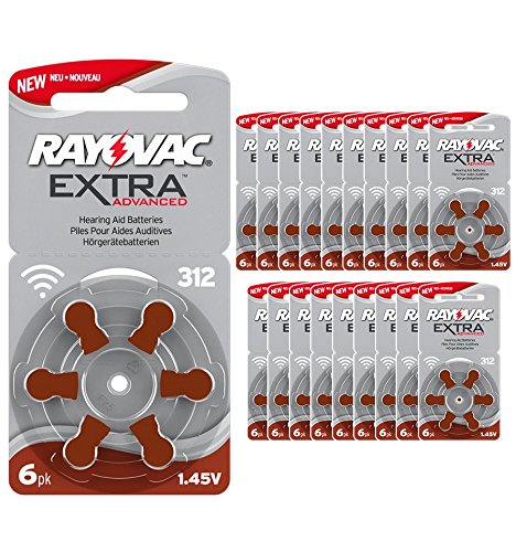 Rayovac Extra 120 Advanced No. 312 hearing aid battery Zinc Air (P312 PR41 ZL3)