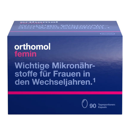 Orthomol Femin - Micronutrients for women during menopause - with biotin, selenium, zinc, evening primrose oil, coenzyme Q10, 90 daily servings