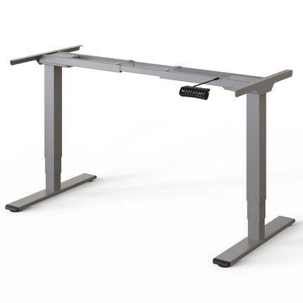 DESKSPACE PRO Plus Height-Adjustable Gray Frame | Dual-Motor Height-Adjustable Desk Frame | Electric Desk Frame with Memory Function
