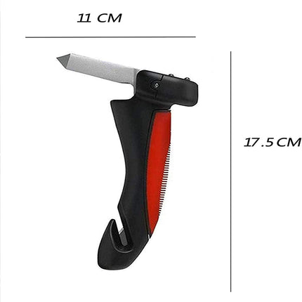 jiele Entry and Exit Aid Grab Handle, Mobility Aid for Cars, with Integrated LED Flashlight, Belt Cutter and Window Breaker, Car Cane