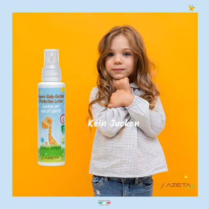 Organic anti-mosquito lotion with lavender scent, purely natural, 100% plant-based for the whole family, AZETA organic, 100ml