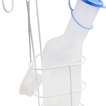 Medi-Inn Urinal Bottle PP 1000 ml for Men Milky White | with Bed Holder