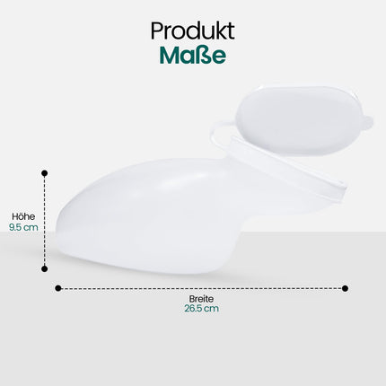Hygiene100 Female Urinal Bottle, 1 Liter/1000 ml, Durable, Translucent Plastic Urinal Bottle with Leak-Proof Screw Cap, Easy-Read Measuring Lines, Portable for Travel