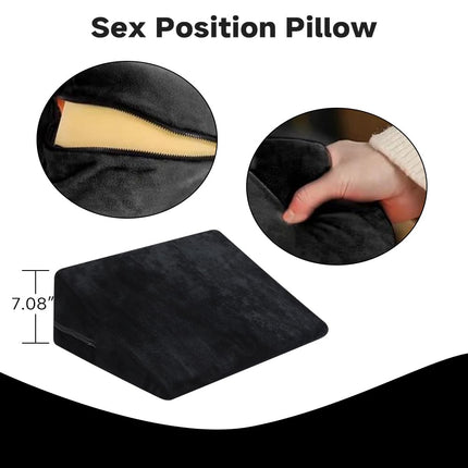 LEQC Position Pillow - Bedroom Foam Wedge Pillow (35cmx48cmx18cm), Erotic Couples Intimacy Accessories