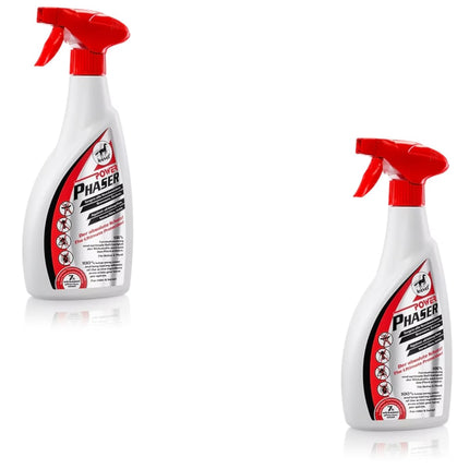 Leovet Power Phaser | Twin Pack | 2 x 550 ml | Insect repellent for horses | For repelling insects and horseflies | With natural plant oils | ADMR compliant