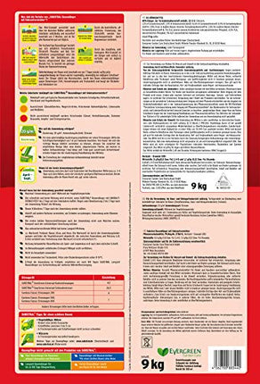 Substral lawn fertilizer with weed killer, 2-in-1: weed killer + fertilization, 100 days long-term effect, 450 m², 9 kg