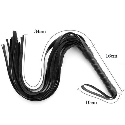 BDSMAGE SM Leather Whip, Feather Tickler Paddle and Eye Mask, Sex Toys for Couples BDSM Bondage Set Blindfold Flogger Fetish Restraints Sex Toys Extreme 3 Pieces