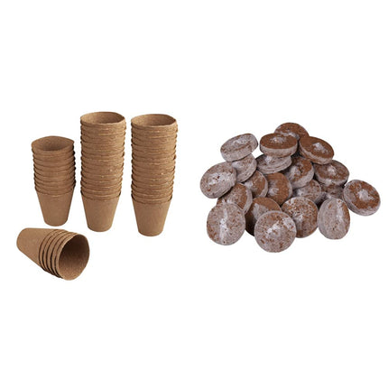 Windhager Growing Pots &amp; Growing Tablets, Growing Tablets, Coconut Soil Tablets for Growing Cuttings, Seeding Soil, Pressed Coconut Soil, Peat-Free, 100 Pieces, 3.5 cm, 04342, Brown