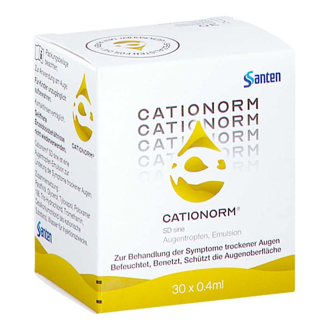 CATIONORM Eye Drops - Protection for dry and/or watery eyes, 30 single-dose pipettes