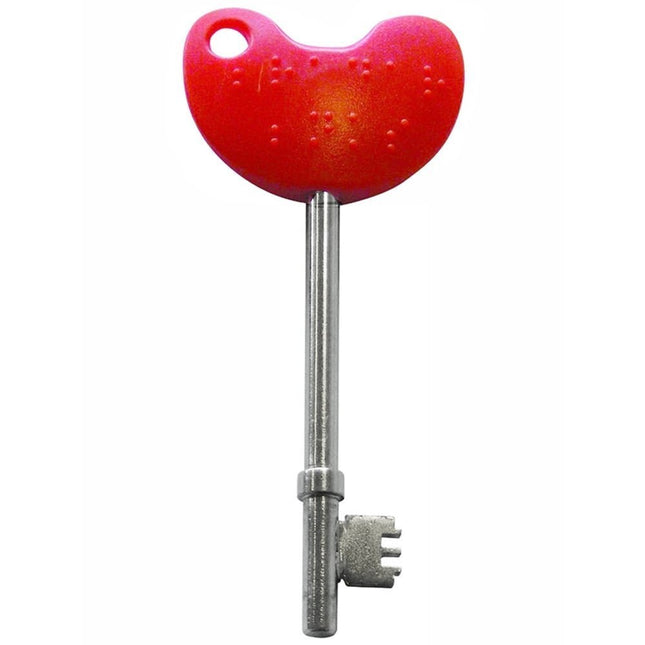 NRS Healthcare Easy Turn Disabled Toilet Access Key with Red Handle