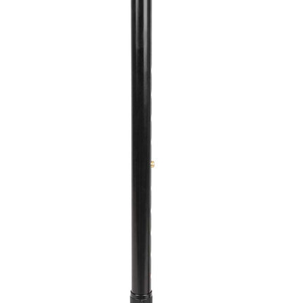 Alberts 140700 Walking Stick | Height-adjustable | Stick: aluminum, handle: wood, black