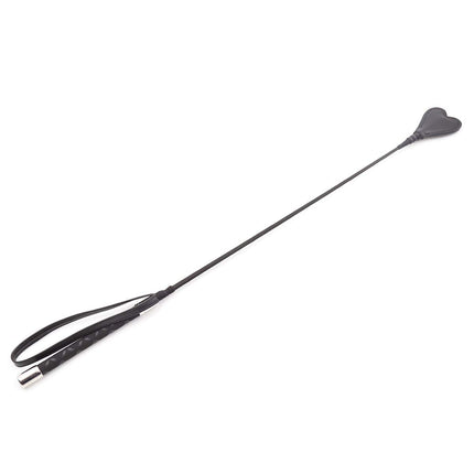 Black Heart Leather Whips, Sex Whip Flogger with Handle and Hanging Rope Bull Whip Riding Crop Spanking Toy Accessories Erotic SM Toys for Couples SM Role Play