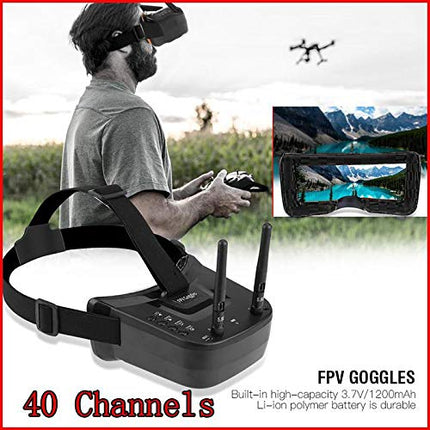 5.8GHz FPV Goggles, Arris VR-009 Video Headset 5.8G 40CH HD 3'' LCD Display Mini FPV Goggles for FPV Quadcopter Drones - RC Parts and Accessories