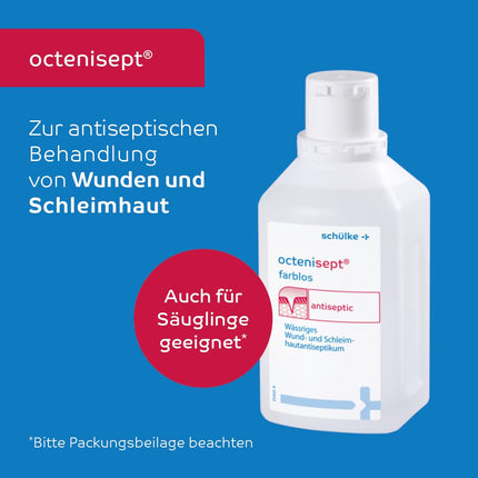 octenisept - aqueous wound and mucous membrane antiseptic with good tolerability, painless application and rapid effect, 500 ml solution