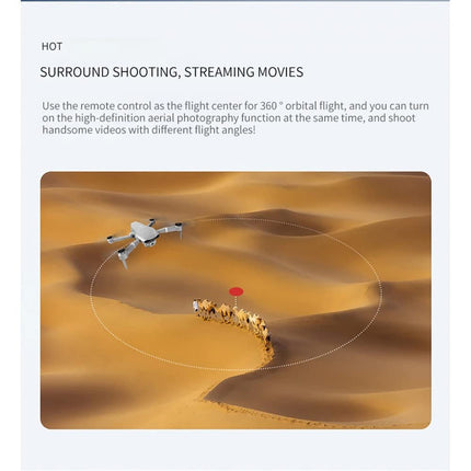 LUXWALLET Nocchi Vicky 4D 2.4 GHz WiFi Drone with Full HD Camera, GPS and Carrying Case, 30 km/h-300 m Distance, Silver