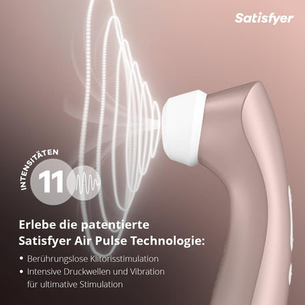 Satisfyer Pro 2 Plus | Rose Gold | Vibrator &amp; Clitoral Stimulation for Women | Extreme Sex Toy | Suction Cup and Vibrator | Erotic Pressure Wave Vibrator for Her | Powerful and Quiet