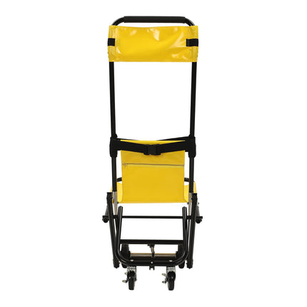 Manual Lift Stair Chair Multifunctional 4 Wheel Lift Wheelchair Mobile Folding Stair Chair with Safety Belts Portable Stair Stretcher Evacuation Chair