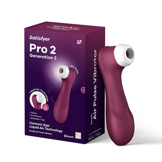 Satisfyer Pro 2 Generation 3 Vibrator with Connect APP | Liquid Air Technology | Quiet, Powerful Clitoral Stimulation | Pressure Wave Vibrator with Vibrations | Sex Toy Gift for Women | Dildo
