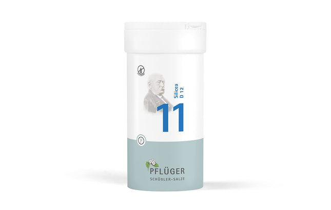PFLÜGER Schüßler Salts No. 11 Silicea D12 - 400 tablets - The salt of hair, skin, and connective tissue - gluten-free