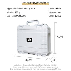 Fenmaru Carrying Case for DJI Air 3 Drones, Waterproof Hard Shell Case Compatible with DJI Air 3 RC 2/RC-N2 (Gray)