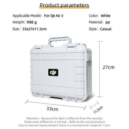 Fenmaru Carrying Case for DJI Air 3 Drones, Waterproof Hard Shell Case Compatible with DJI Air 3 RC 2/RC-N2 (Gray)