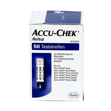 Accu Chek AVIVA blood glucose test strips, unisex, 1 pack (1 x 50 strips)