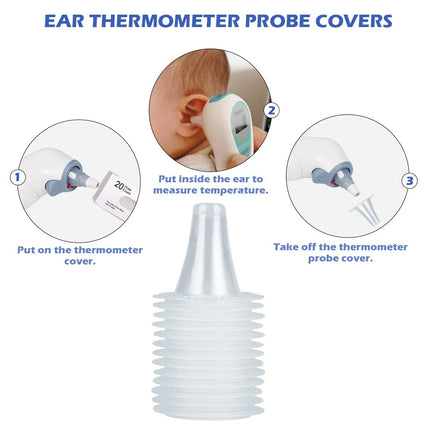 Pack of 100 Braun fever thermometer protective caps, Braun fever thermometer ear, ear thermometer replacement protective caps for all Braun models ear thermometers and other types of digital thermometers