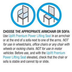 Performance Health Uplift Seat Assist Cushion, Waterproof and Water Resistant Cover, Memory Foam Cushion Self Lifting Chair with Build-in Carry Handles, 35-105kg Support