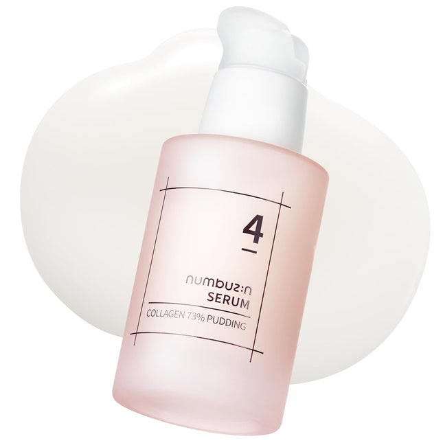 numbuzin No. 4 Serum | 73% Collagen Pudding Serum | Anti-aging, reduces wrinkles, plumps, firms skin, anti-wrinkle serum with collagen, hyaluronic acid | Korean skincare | 50 ml