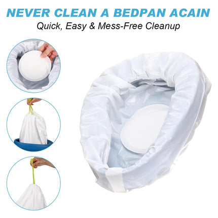 Toilet pads 15 pieces portable toilet bags with absorbent pads disposable commode pads bedpan pads garbage bags for commode bedpans