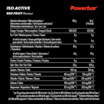 Powerbar - Isoactive - Red Fruit - 1320g - Isotonic Sports Drink - 5 Electrolytes