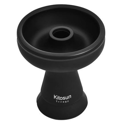 Silicone Shisha Phunnel Head - Kitosun Shisha Accessories Silicone Phunnel Heads with large hole with durable Shisha head black color for right replacement for clay &amp; ceramic bowls 8.9cm large