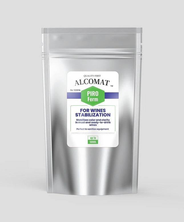 Alcomat PIRO Ferm - Wine Yeast Stabilization - Potassium Metabisulfite for Wine and Must - Stops Fermentation, Eliminates Wild Yeasts and Protects Against Microflora (500g)