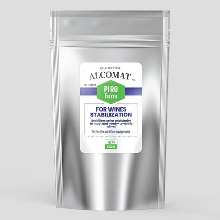 Alcomat PIRO Ferm - Wine Yeast Stabilization - Potassium Metabisulfite for Wine and Must - Stops Fermentation, Eliminates Wild Yeasts and Protects Against Microflora (500g)