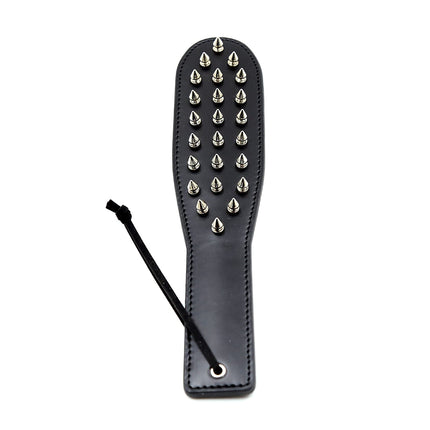 BDSMAGE SM paddle with spikes, leather erotic bondage flogger whip spanking sex toy for couples fetish cosplay (A)