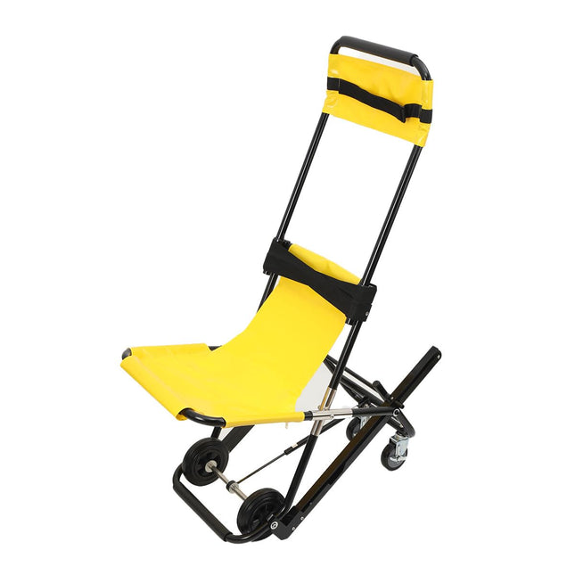 Lfhelper Manual Lift Stair Chair, Folding Stair Chair for Seniors, Folding Evacuation Chair, Portable Stairlift with Wheel, 440lbs Load Capacity