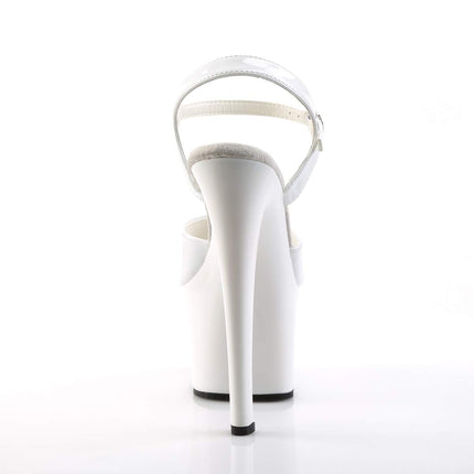 Pleaser SKY-309, Women's Platform Sandals, White (White (Wht Pat/Wht)), 40 EU (7 Women's UK)