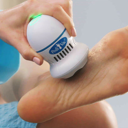 PediVac - electric callus remover - rechargeable - callus planer - callus rasp - foot care - pedicure - 2 attachments [coarse &amp; fine]