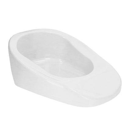 Sturdy Portable Plastic Bedpan, Bedpan for Bedridden Patients with Lid Handle for Pregnant Women (White)