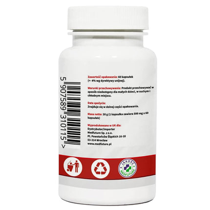 Tribulus Terrestris Mace Extract 500 mg 60 Capsules Potency Libido Testosterone Recommended Dosage - 1 Capsule per day
