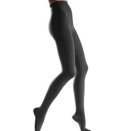 Lauma Medical, 23-32 mmHg Class 2 Compression Tights with Closed Toe, Varicose Veins, Frequent Leg Swelling, Calf and Foot Pain (Short, S-Size, Black)