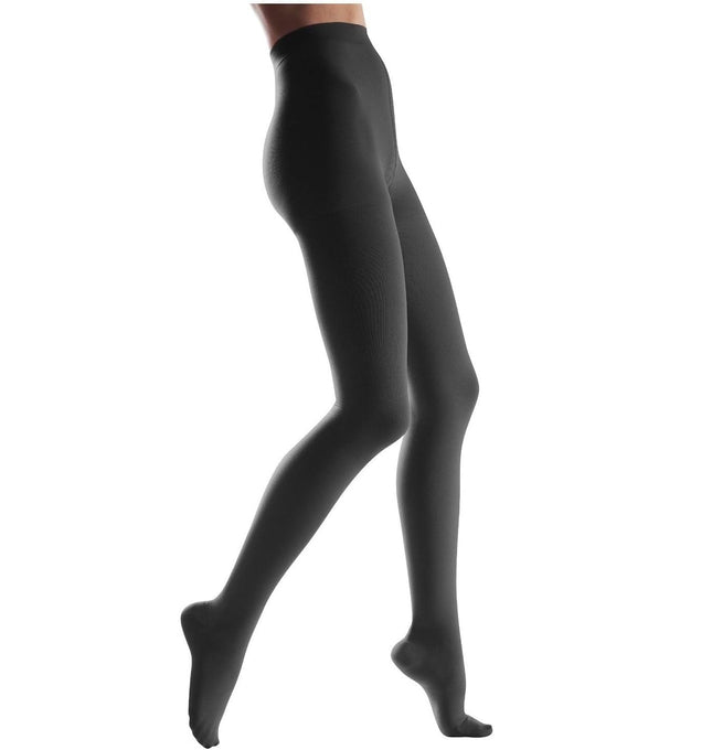 Lauma Medical, 23-32 mmHg Class 2 Compression Tights with Closed Toe, Varicose Veins, Frequent Leg Swelling, Calf and Foot Pain (Short, S-Size, Black)