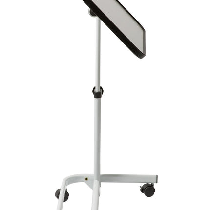 FabaCare Luxury Side Table, infinitely height-adjustable nursing table, bedside table on casters, table for bed with tilt, foldable, angle adjustable, white
