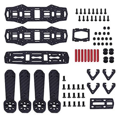 Drone Frame Kit with Screws, 2Types X-Structure 250MM Quadcopter Drone Frame Kit RC Accessory for QAV250 FPV Race Drone/Mini 4-Axis FPV Drone(Carbon Fiber)