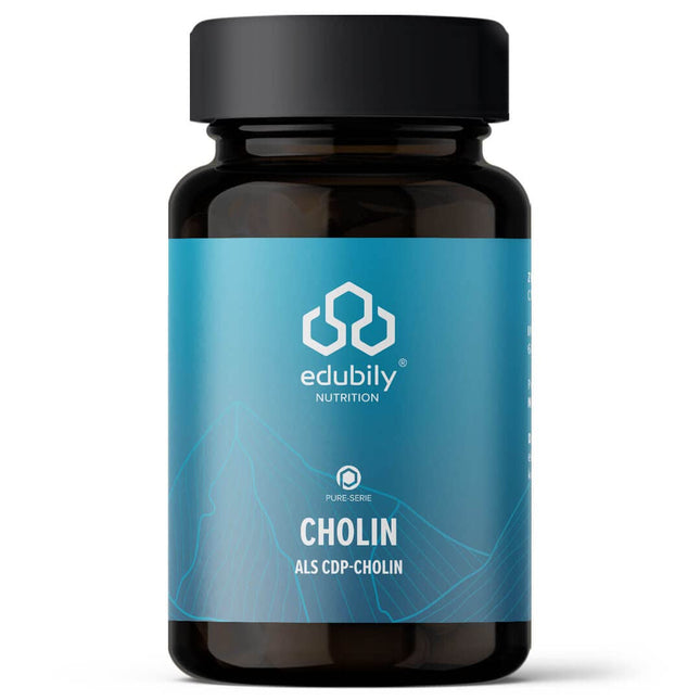 edubily nutrition® Choline - 500mg CDP-Choline from Cognizin® per capsule - high bioavailability - 60 capsules in amber glass